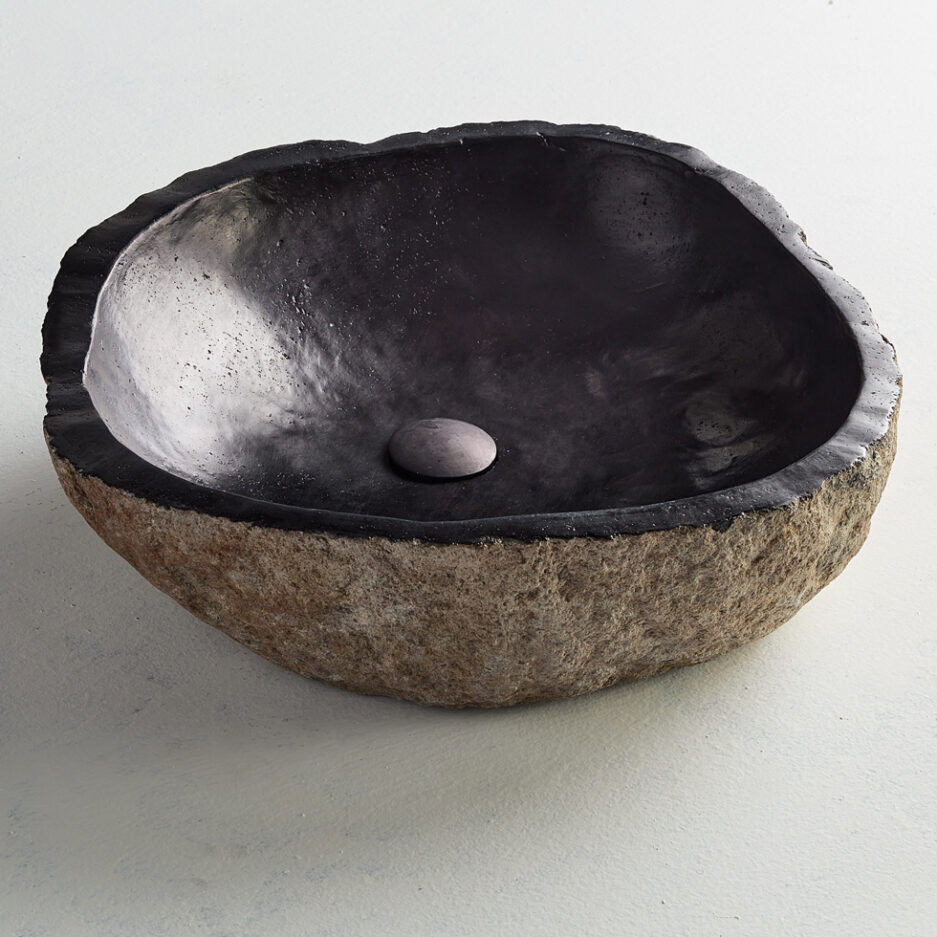 Fossil Riverstone Vero RV60 Black – Επιτραπέζιος νιπτήρας από φυσική πέτρα